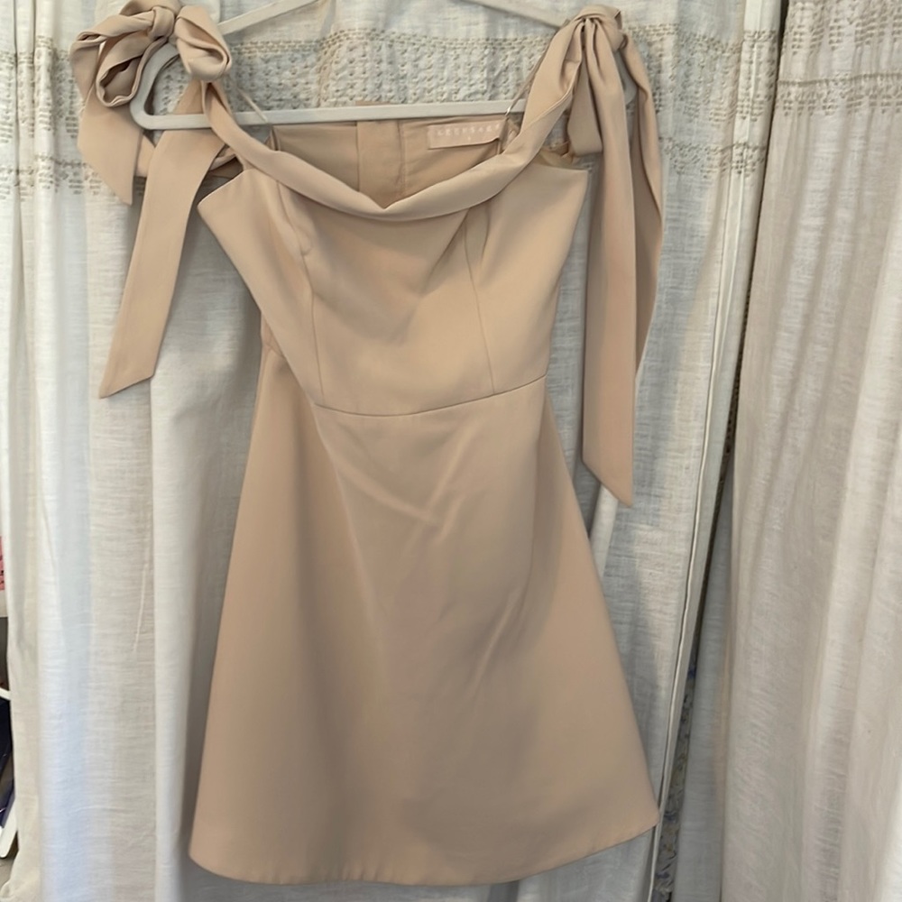 Keepsake Off-The-Shoulder Tie Dress